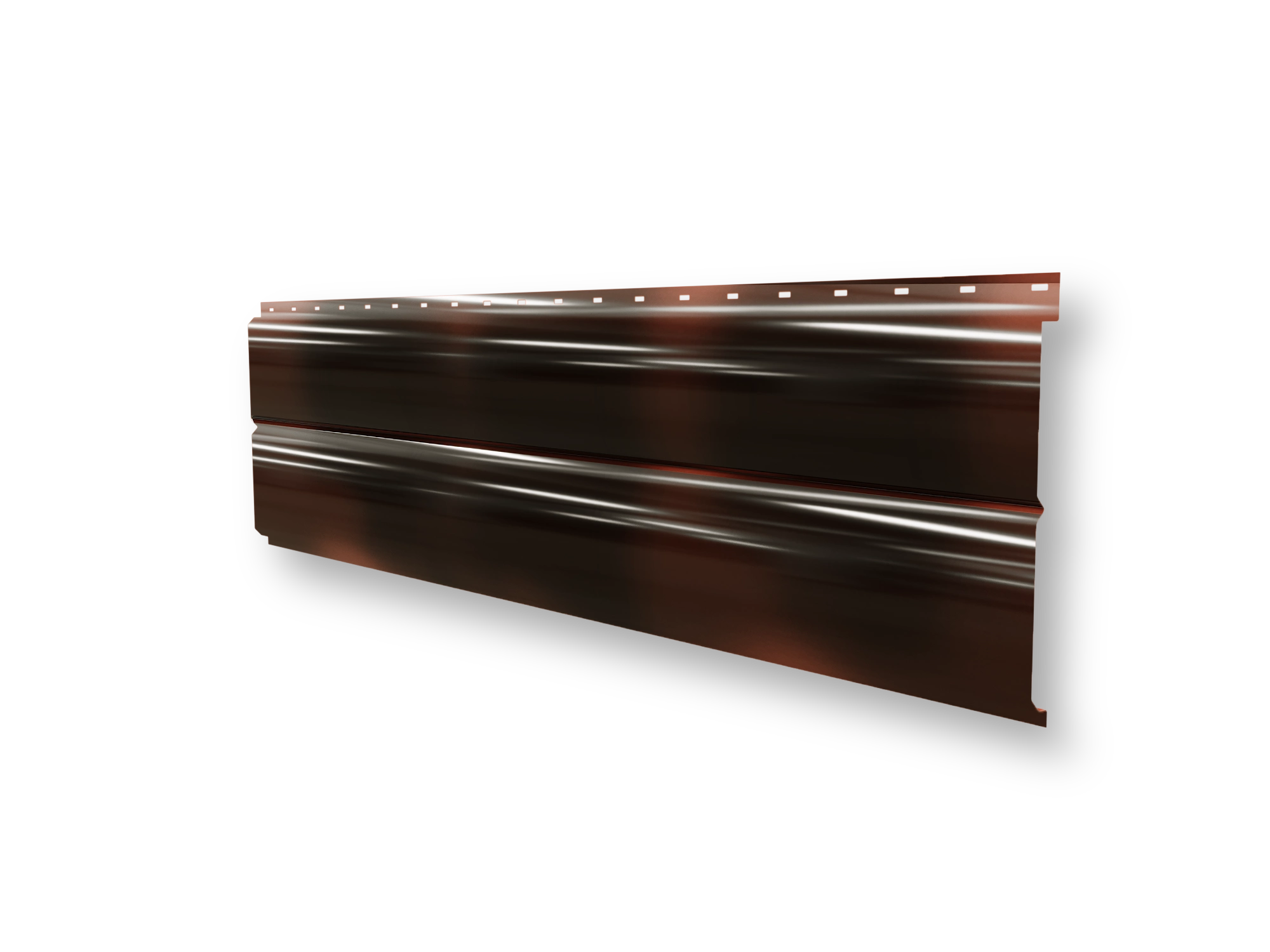 Сайдинг металлический "Евробрус" 255 (230) ПА, ПХ, ПЮС (0,45/мультикупер шоколад)