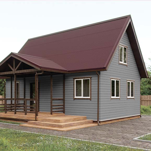 Лист Ондулин Смарт дл 1950мм / шир 950мм (коричневый)  дом 