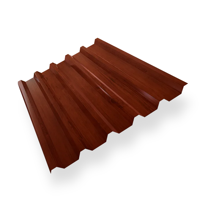 Профнастил Н-44 античный дуб 3Д