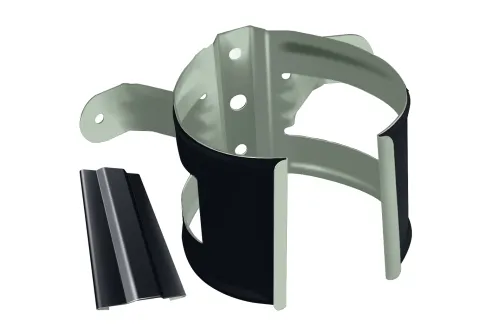 Кронштейн трубы на дерево металл Optima (мокрый асфальт 7024) 90мм