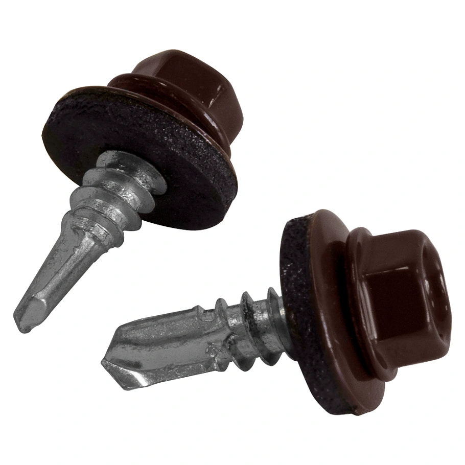 Саморез кровельный 5,5х19мм RAL8017 шоколад