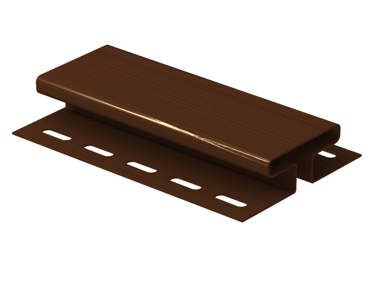 H-профиль для сайдинга U-PLAST Корабельный брус коричневый 3050 мм