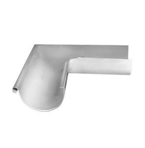 Угол желоба внешний 90 гр. металл Grand Line (RAL 9003 сигнально белый) 150 мм