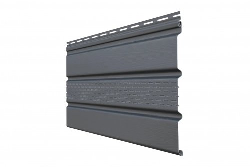 Софит PREMIUM ACRYL GRAND LINE 3000х303мм графит центральная перфорация 0,909 м²