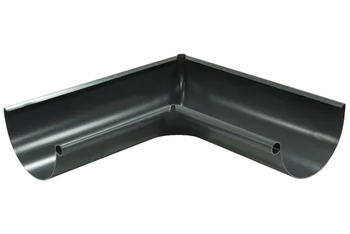 Угол желоба внутренний 90 гр металл Optima (мокрый асфальт 7024) 125 мм