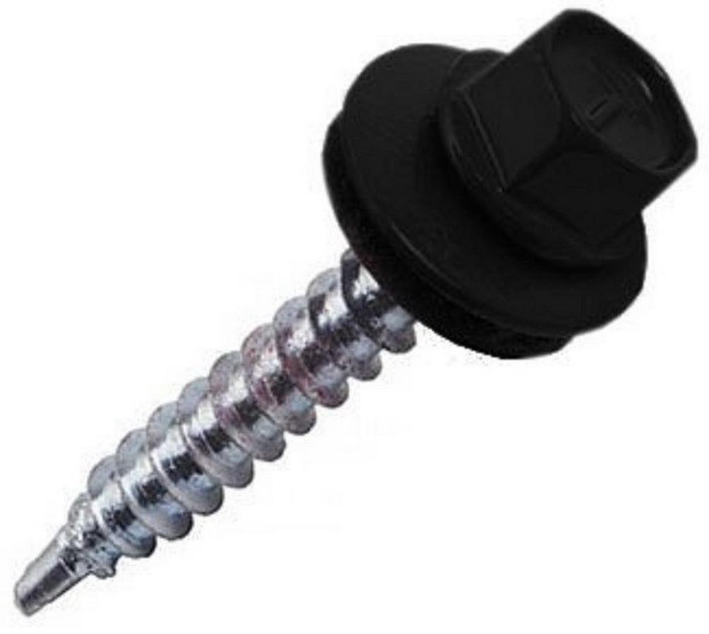 Саморез кровельный 4,8х50мм RAL9005 черный