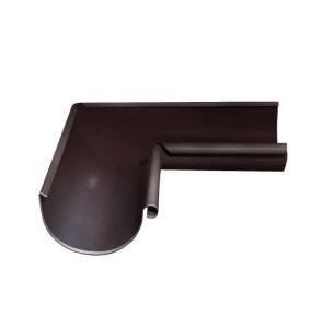 Угол желоба внутренний 90 гр. металл Grand Line (RAL 8017 шоколад) 150 мм