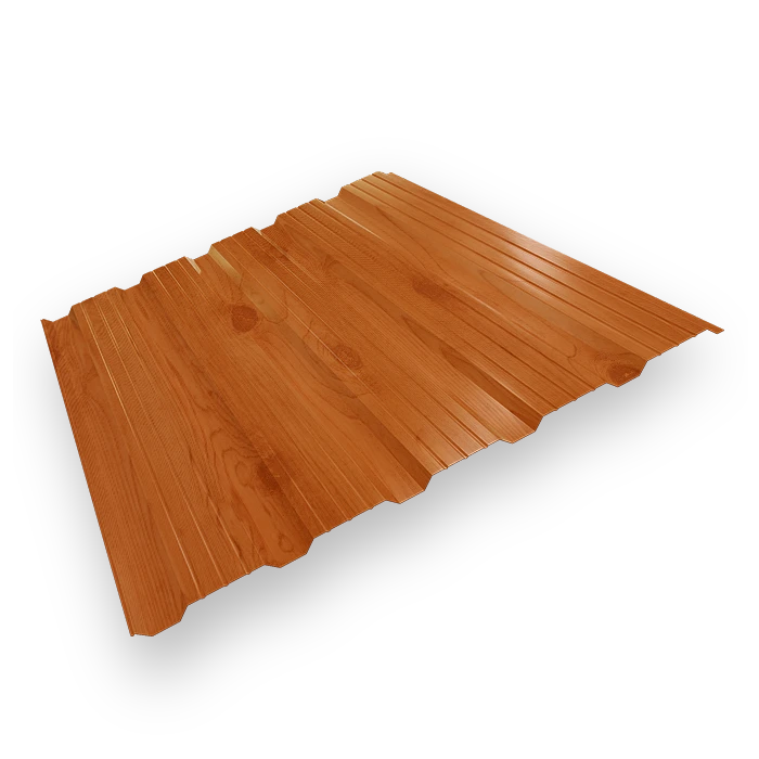 Профнастил НС-21 Каскад золотой орех 3Д