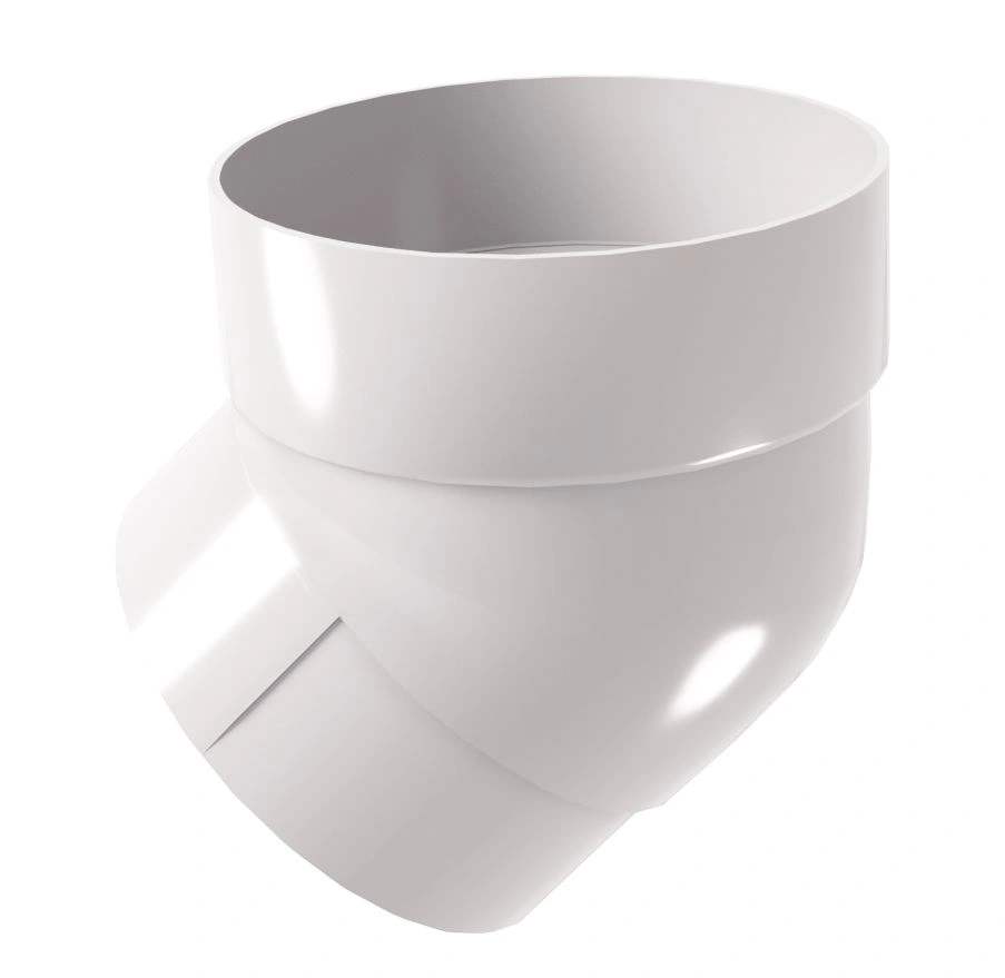 Колено трубы 45гр ПВХ Grand Line (белый) 87 мм.