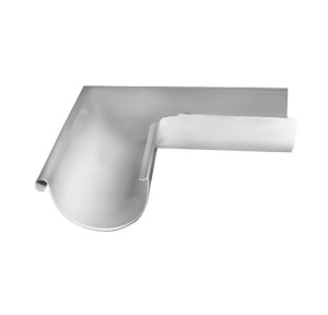 Угол желоба внешний 90 гр металл Optima (белый) 125 мм