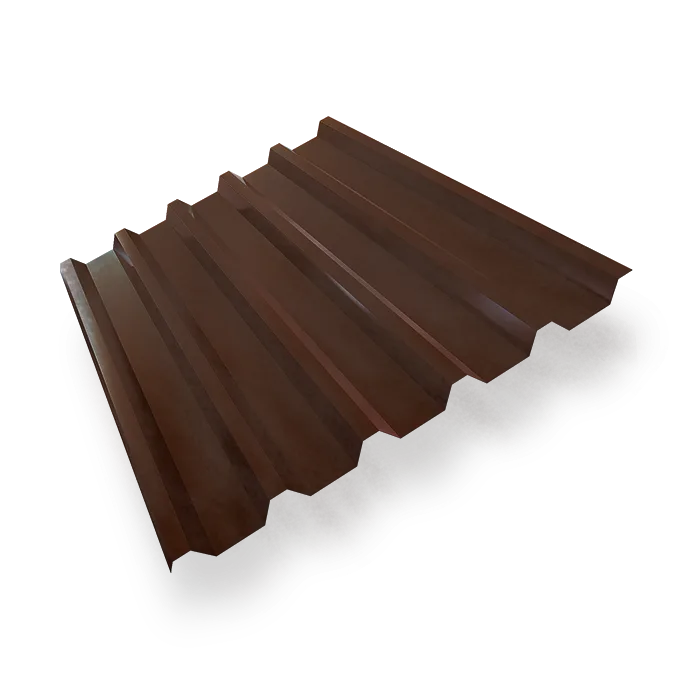 Профнастил Н-44 8017 шоколад МАТ