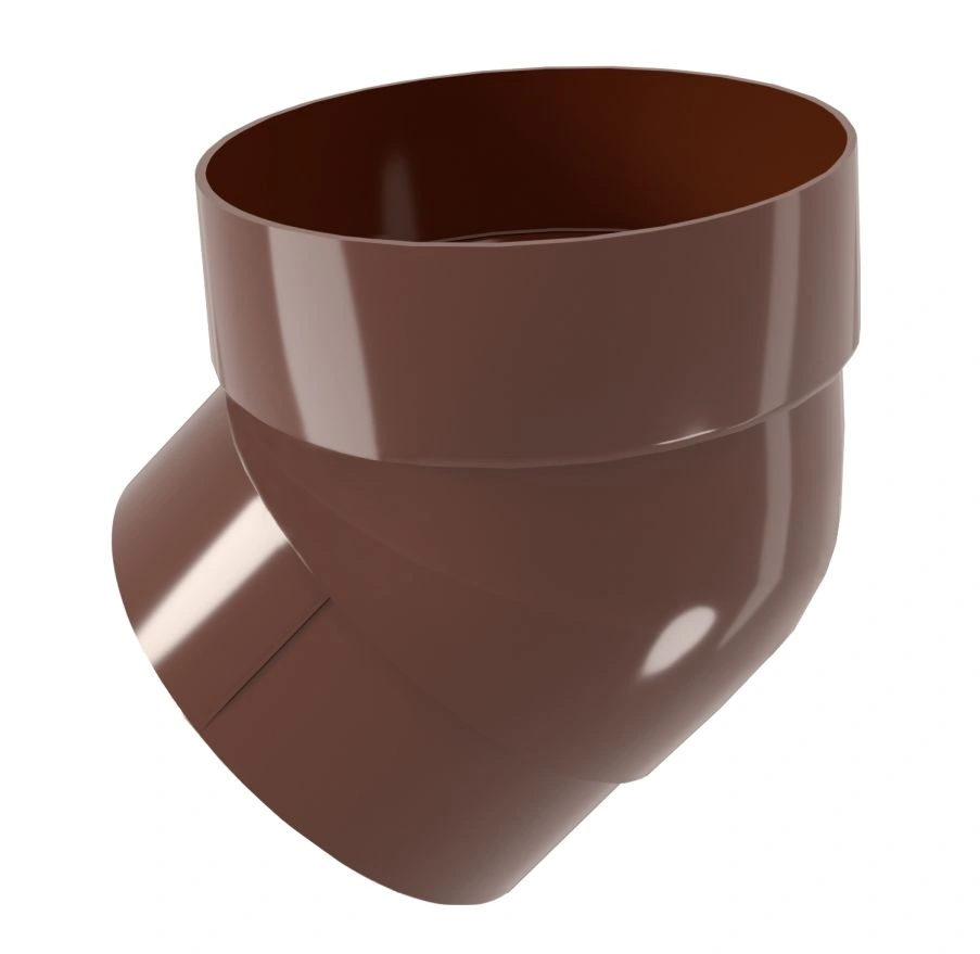 Колено трубы 45гр. ПВХ Grand Line (шоколадный) 87 мм.