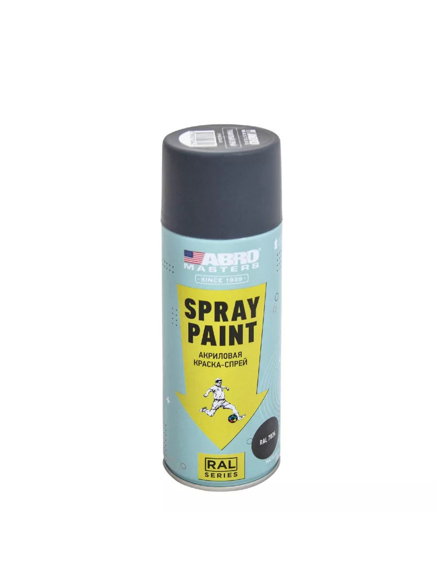 Краска аэрозольная ABRO MASTERS RAL7024 графитовый серый 226г
