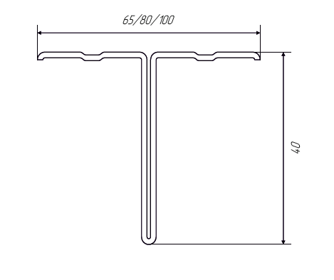 чертеж профиль Т-образный