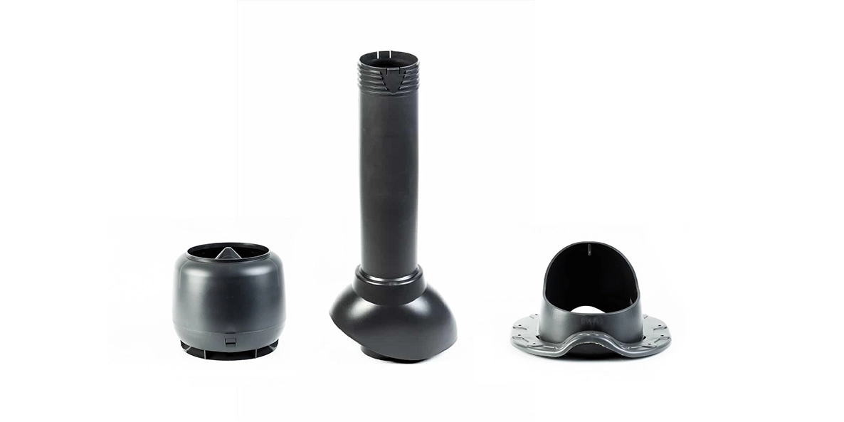 Комплект кровельной вентиляции Starke D-110мм проходка труба колпак Монтерей серый