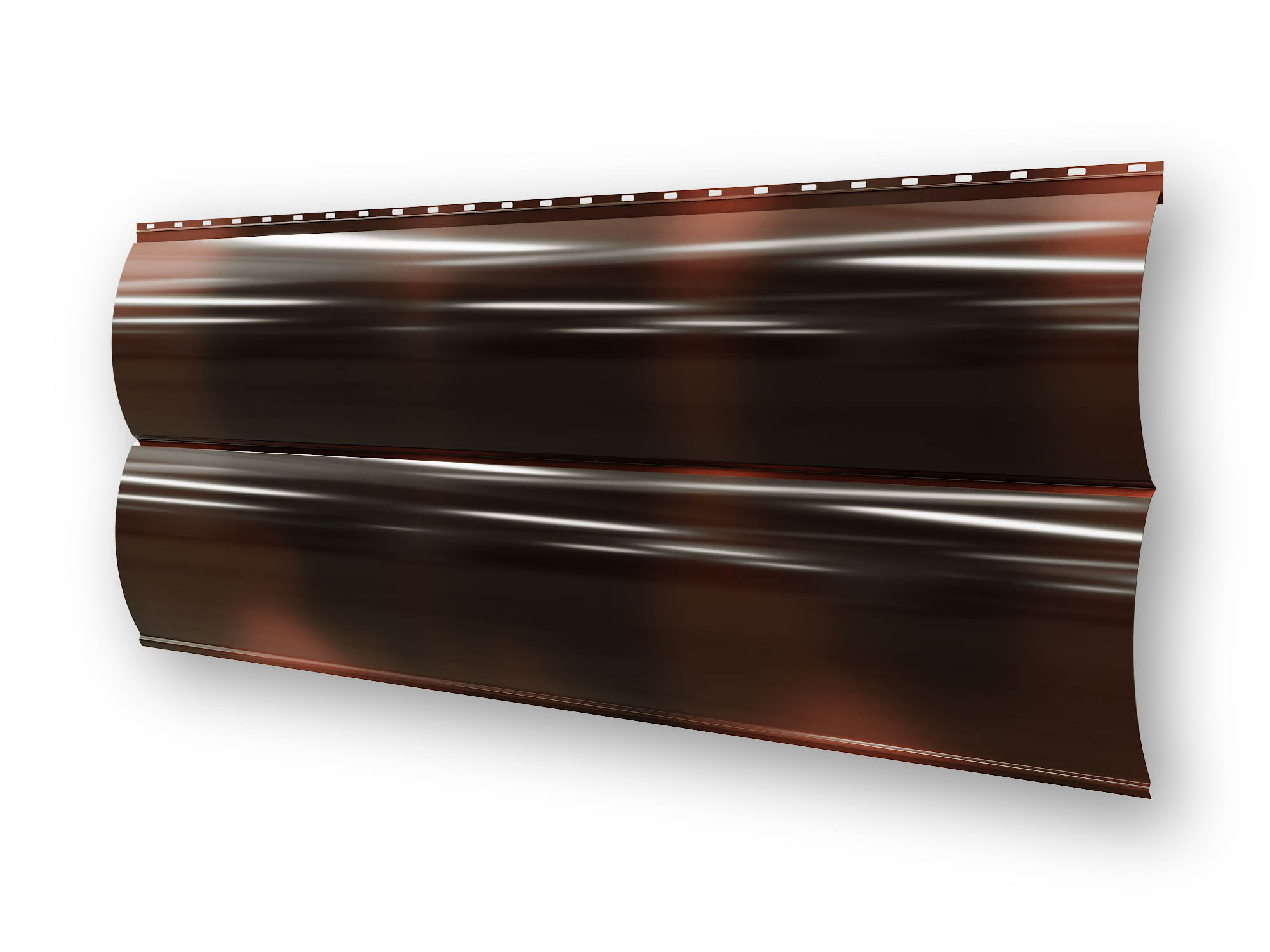 Сайдинг металлический "Двойное бревно" 388 (354) (0,45/мультикупер шоколад)