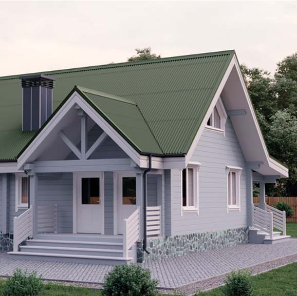 Лист Ондулин Смарт дл 1950мм / шир 950мм (зеленый) дом