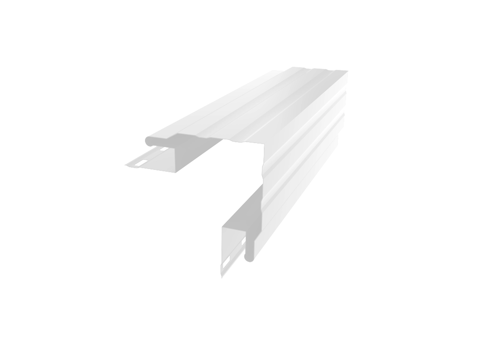 Угол внешний сложный 80 x 80 ДАМИР (0,45/пор. окраш. 9003 сигнально-белый)