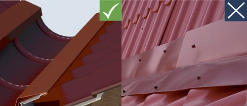 преимущества доборных элементов Дамир: закрытые щели