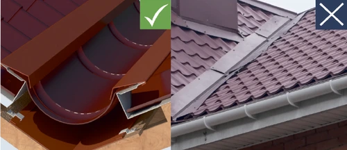 преимущества доборных элементов Дамир: обвод стока