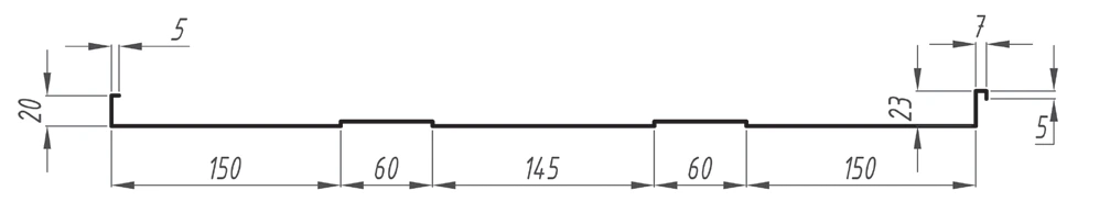 размеры листа фальцевой кровли ЦК