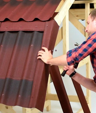 монтаж ветровой планки ондулин